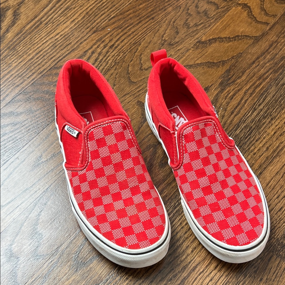 Vans - red youth checkered - 3